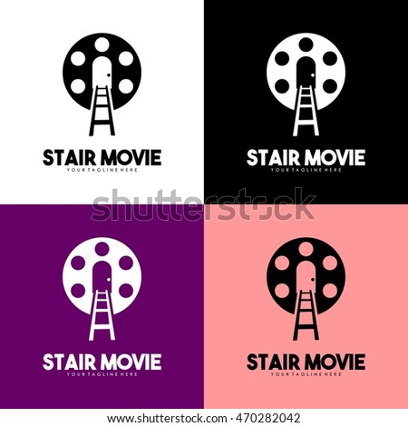 Movie logo design template . Film symbols and icons. Unique  creative concept.