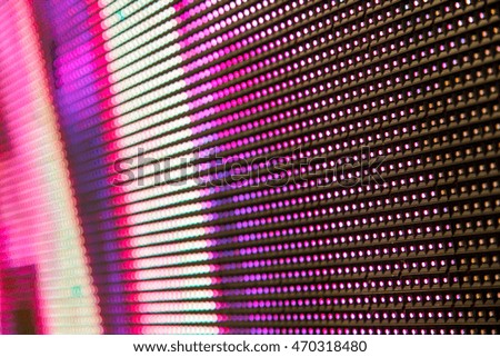 Led screen background close up.