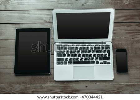 Business objects on a table