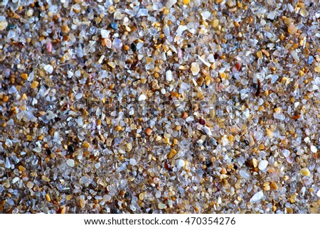 A macro photo of grains of sand at an Australian beach