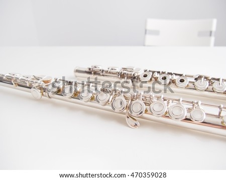 two flutes on a table Royalty-Free Stock Photo #470359028