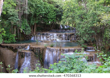 Huai Mae Kamin waterfall , kanchanaburi , Thailand.