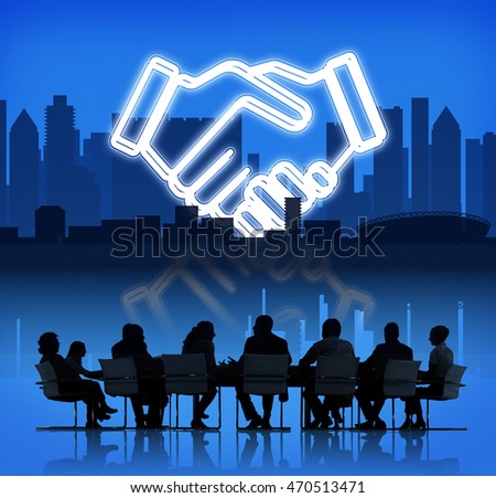 Deal Business Work Cooperation Organization Concept