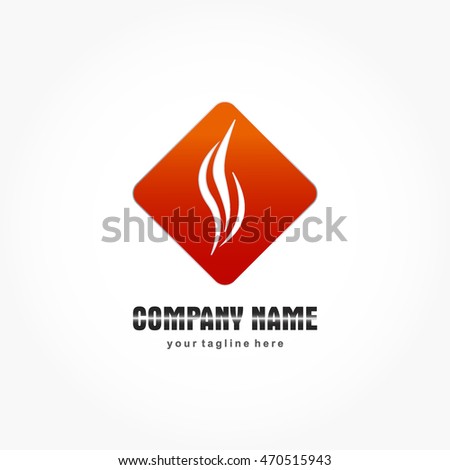 gradient red orange company logo vector