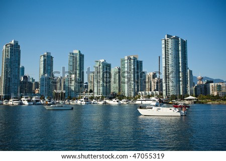 Vancouver BC city skyline, Canada