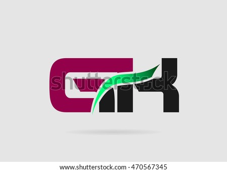 Two letter GK logo or signature
