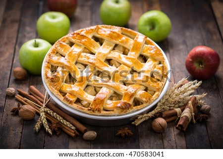 Homemade apple pie  Royalty-Free Stock Photo #470583041