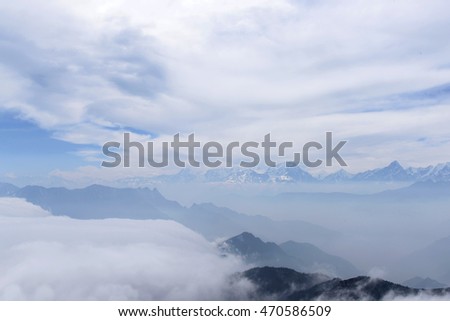 China Sichuan NiuBei Mountain Range
