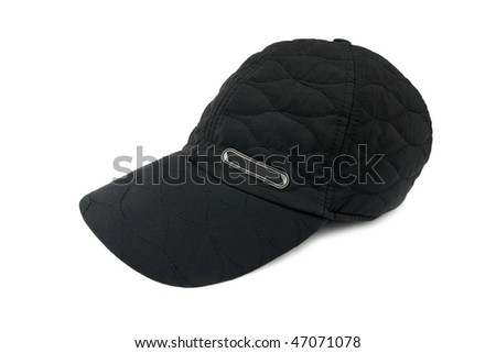 Black cap. Isolated on white background.