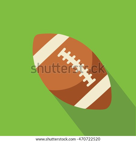American Football icon vector illustration isolated in a green background