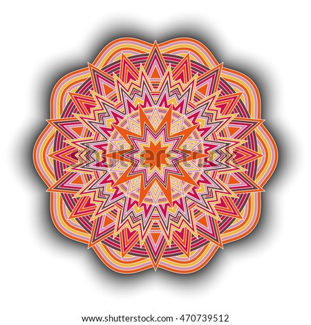 Mandala. Decorative Round Ornament Pattern. Vintage geometric elements.