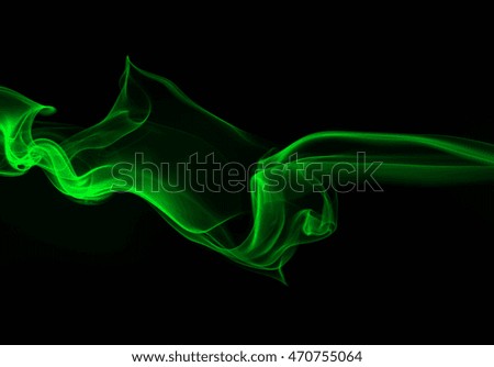 Green smoke abstract background