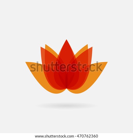 Flower icon. Lotus. Spa logo design