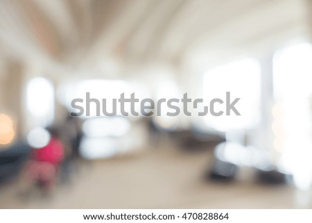 Abstract blur luxury hotel lobby interior for background