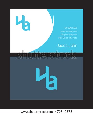 H & A Joint letter logo, with Business card
