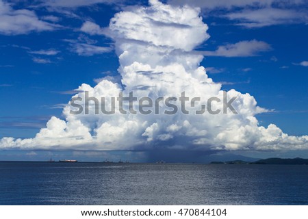 Mushroom cloud over the ocean
