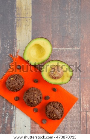 Avocado chocolate muffins