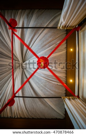 Selective focus of concept image of wedding ceremony of chinese