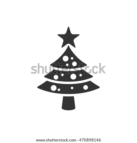 Christmas tree icon in single color.