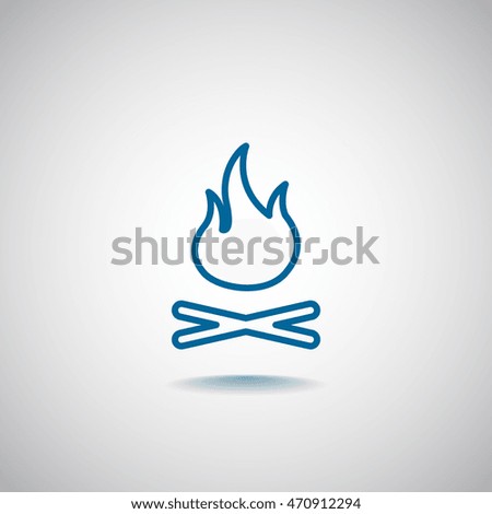  fire icon flat.