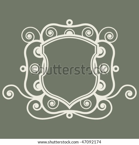 decorative vector escutcheon design