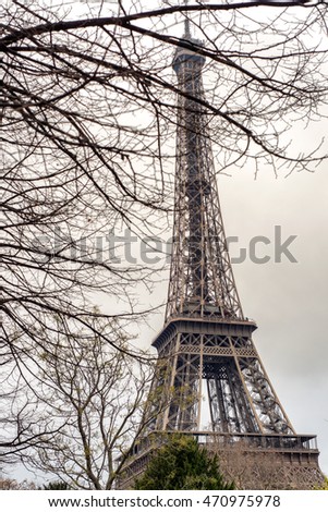Paris, magnificence of Eiffel Tower.