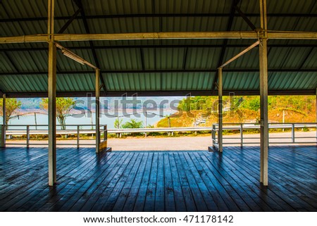 Wooden floor with natural view, Thailand