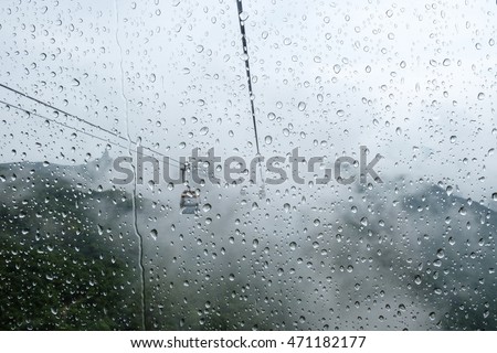 a picture of water drops on window