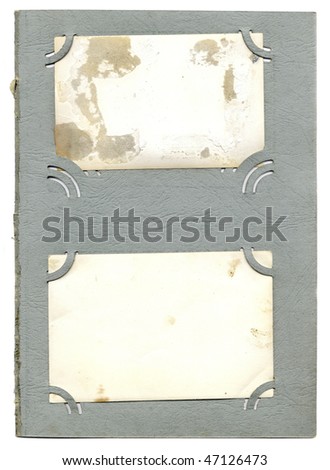 old photo album isolated on white background
