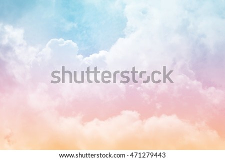 sun and cloud background with a pastel color
 Royalty-Free Stock Photo #471279443