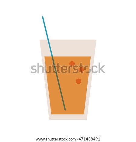 juice glass drink beverage fresh icon. Flat and Isolated design. Vector illustration