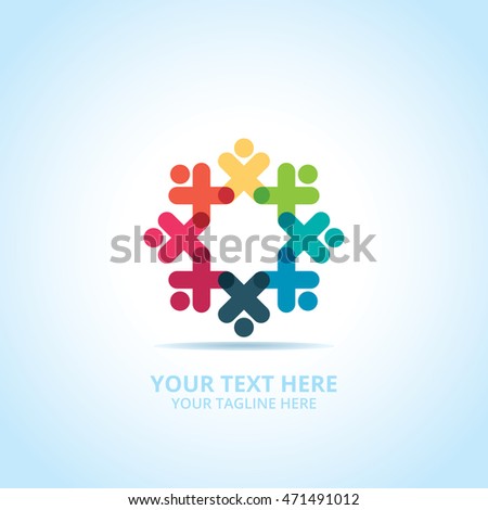 Abstract Community logo, design concept, emblem, icon, logotype element for template.