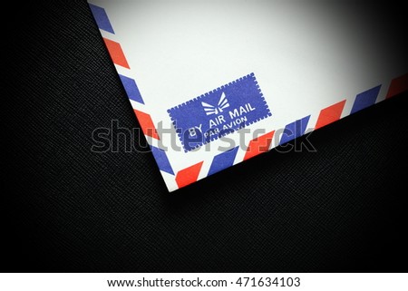    Old paper air mail envelope represent the communication material concept related idea.