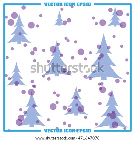 fir-trees and snow icon vector eps10