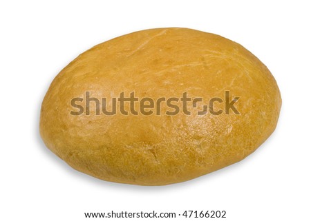 Loaf of bread isolated over white background.