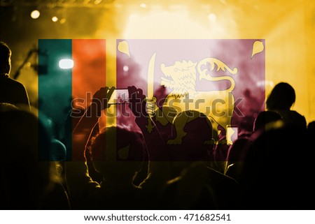  live music concert with blending Sri Lanka flag on fans