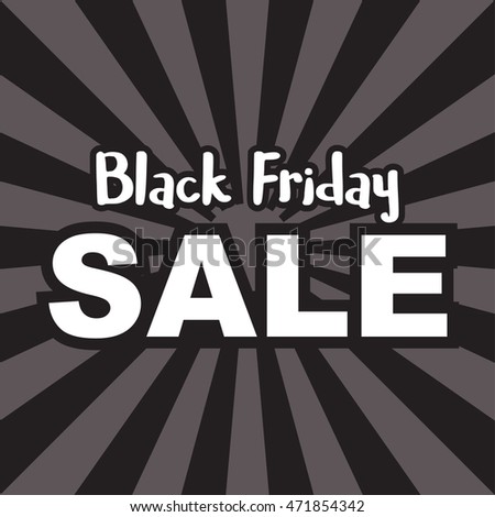 Black Friday Sale with sun burst and black background