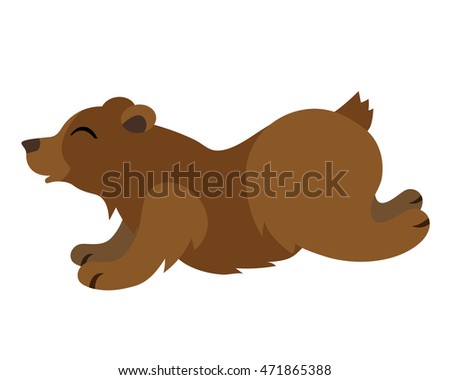 Vector cute bear for children alphabet illustration