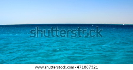 sea panorama. tilt shift blur effect Royalty-Free Stock Photo #471887321