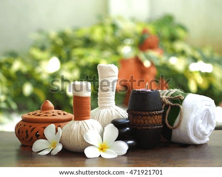 Spa massage and treatment on the wood, Thailand, select focus

