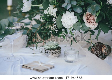 Scenery of wedding table
