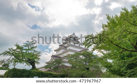 The castle tower of the Aizu Wakamatsu Castle