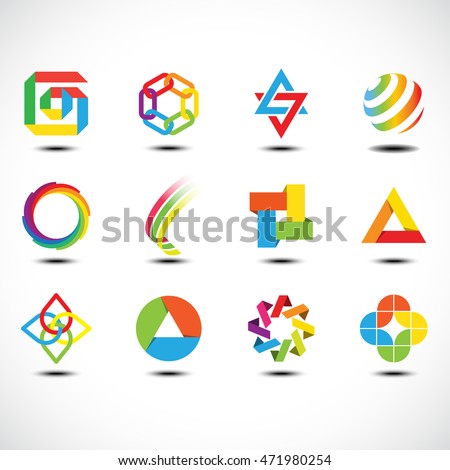 Business Abstract Icons. Vector Illustration
