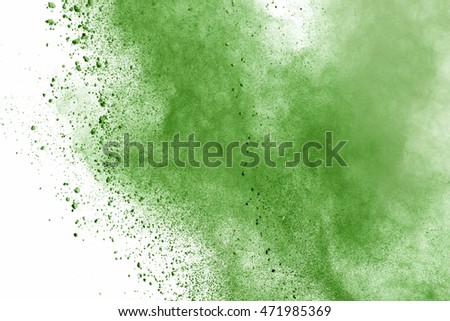 abstract powder splatted background,Freeze motion of white powder exploding throwing white powder