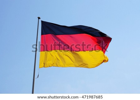 Flag of Germany is a tricolor displaying the national colors black red and gold