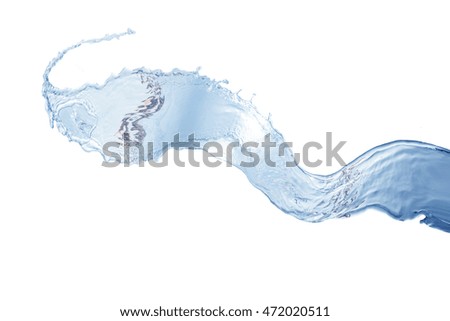 Water,water splash isolated on   background