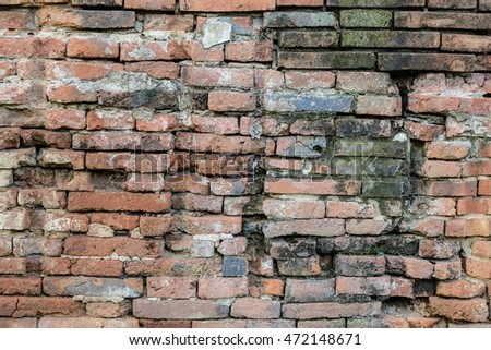 abstract  background of old  brick wall
