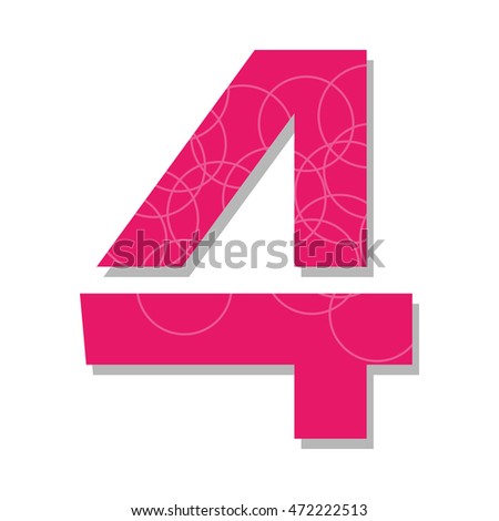 Isolated typography of a number, Vector illustration