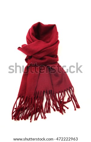 Red Scarf isolated on white background