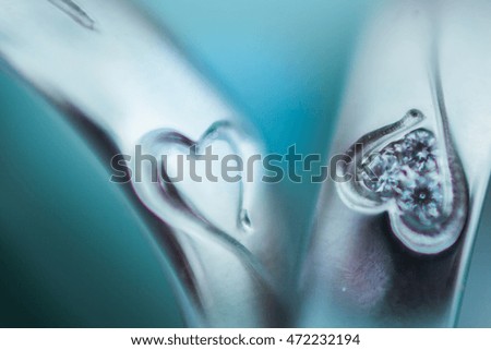 Beautiful original silver rings with hearts